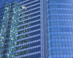 Modern skyscrapers in La Defence district, Paris, France